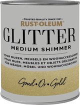 Rust-Oleum Glitterverf Medium Shimmer Goud 750ml