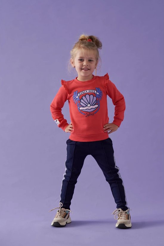 Meisjes broek - Pied de Poule - Zwart / Rosebud