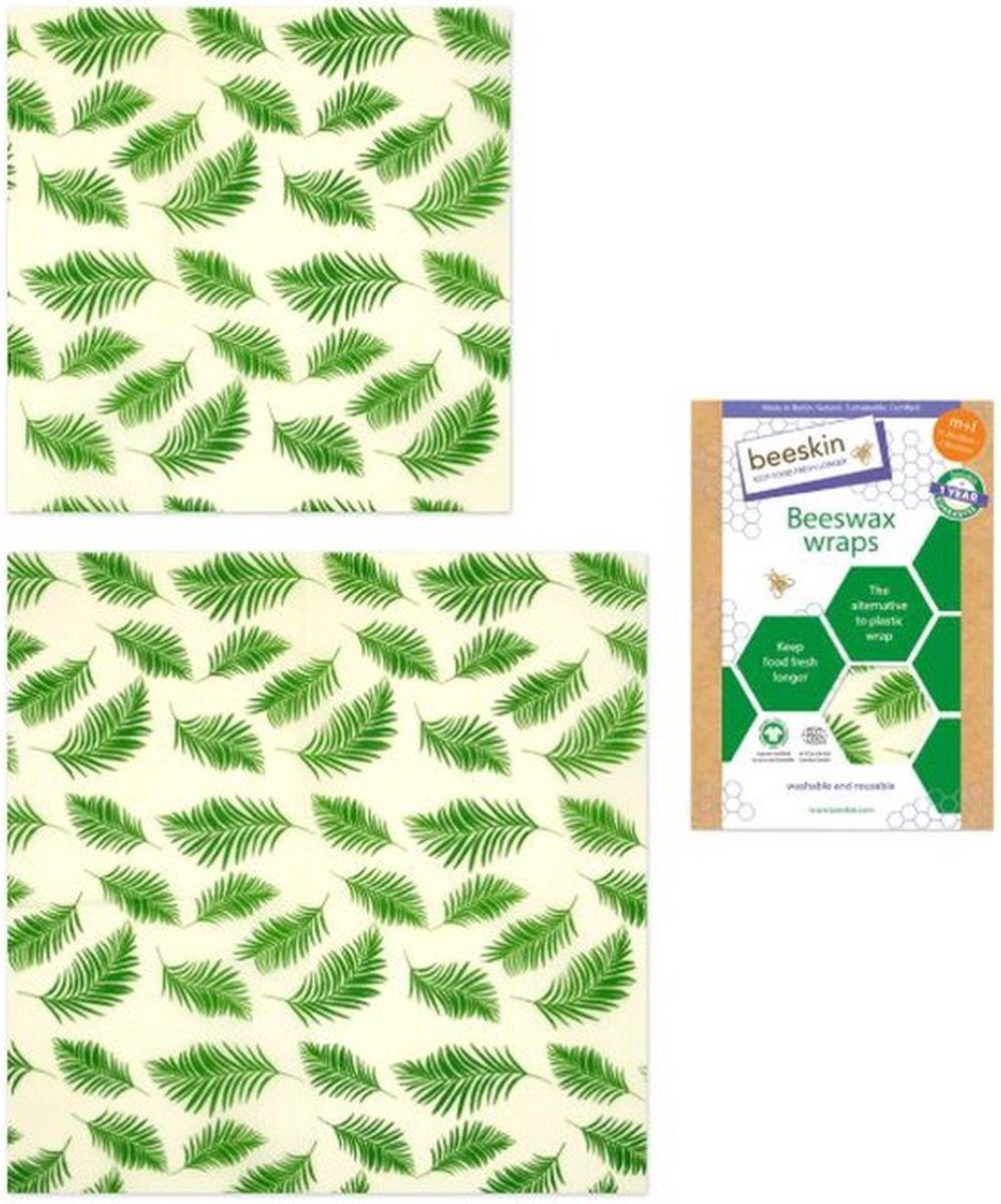 Goedkoopste Bijenwasdoeken Set - Medium en Large - Palm Leaves