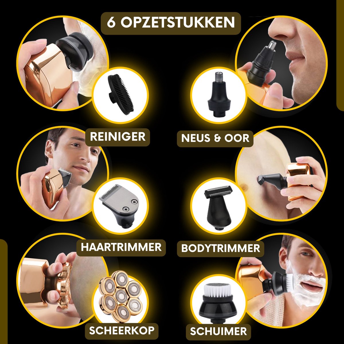 RD Commerce SkullSharp V2 Scheerapparaat 6-in-1 Elektrisch - afbeelding 2
