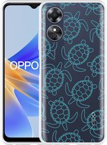 Cazy Hoesje geschikt voor Oppo A17 Schildpadjes