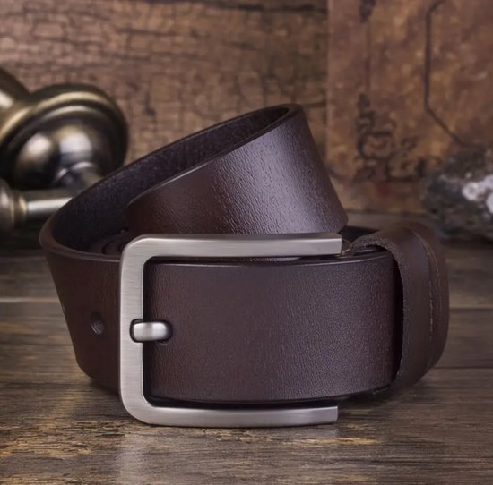 Leerella Riem en Cuir Femme et Homme Cuir Véritable Marron