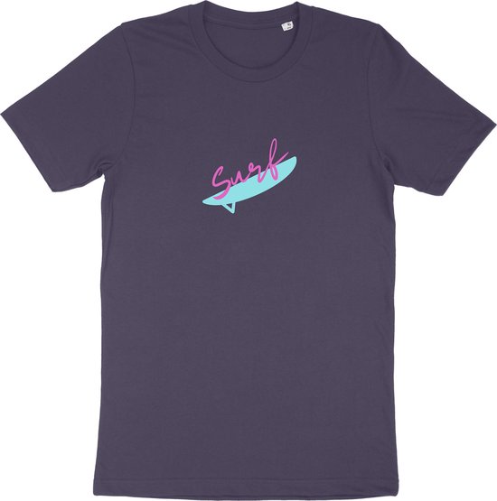 Heren T Shirt - Dames T Shirt - Surf - Paars - XL