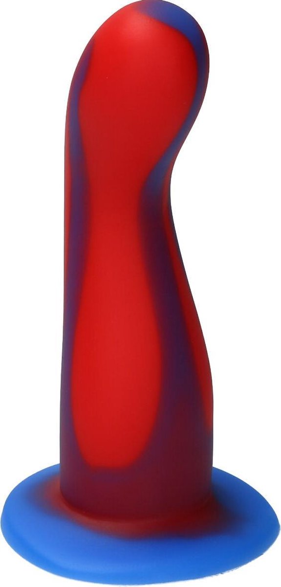 Goedkoopste Ylva & Dite - Leda - Siliconen G-spot / Prostaat dildo - Made in Holland - Fel Rood / Donker Blauw