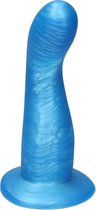 Ylva & Dite - Leda - Siliconen G-spot / Prostaat dildo - Made in Holland - Blauw Metallic