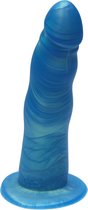Ylva & Dite - Anteros - Realistische Siliconen dildo met zuignap - Voor mannen, vrouwen of samen - Handgemaakt in Holland - Gold blue