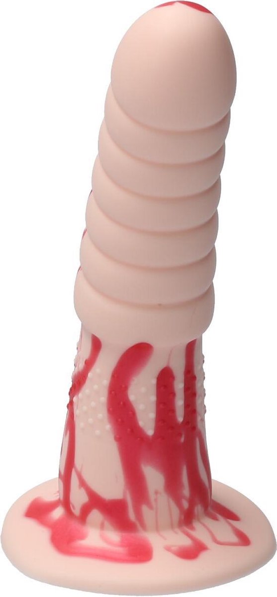 Goedkoopste Ylva & Dite - Aria - Siliconen Anale / Vaginale dildo - Made in Holland - Pastel Oranje / Perzik Rood Metallic