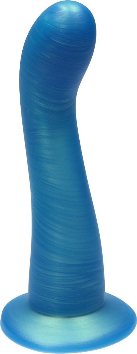 Goedkoopste Ylva & Dite - Swan - Siliconen G-spot / Anale dildo - Made in Holland - Goud Blauw Metallic