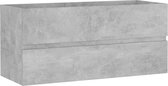 vidaXL - Wastafelkast - 100x38,5x45 - cm - bewerkt - hout - betongrijs