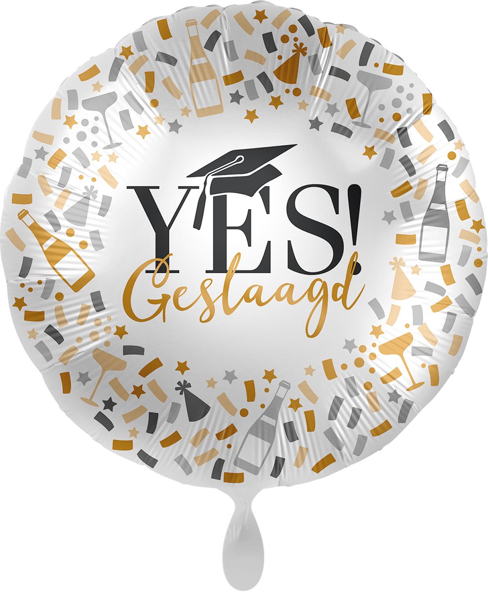 Folieballon yes geslaagd 43 cm