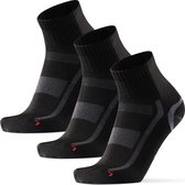 DANISH ENDURANCE Chaussettes de Sport à compression cheville légères - anti-ampoules - 3 paires - Taille 35-38