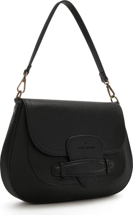 Violet Hamden Essential Bag Dames Crossbody tasSchoudertas Leer Zwart