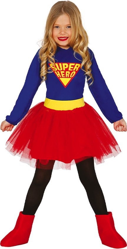 Fiestas Guirca - Kostuum Super Hero jurk 5-6 jaar
