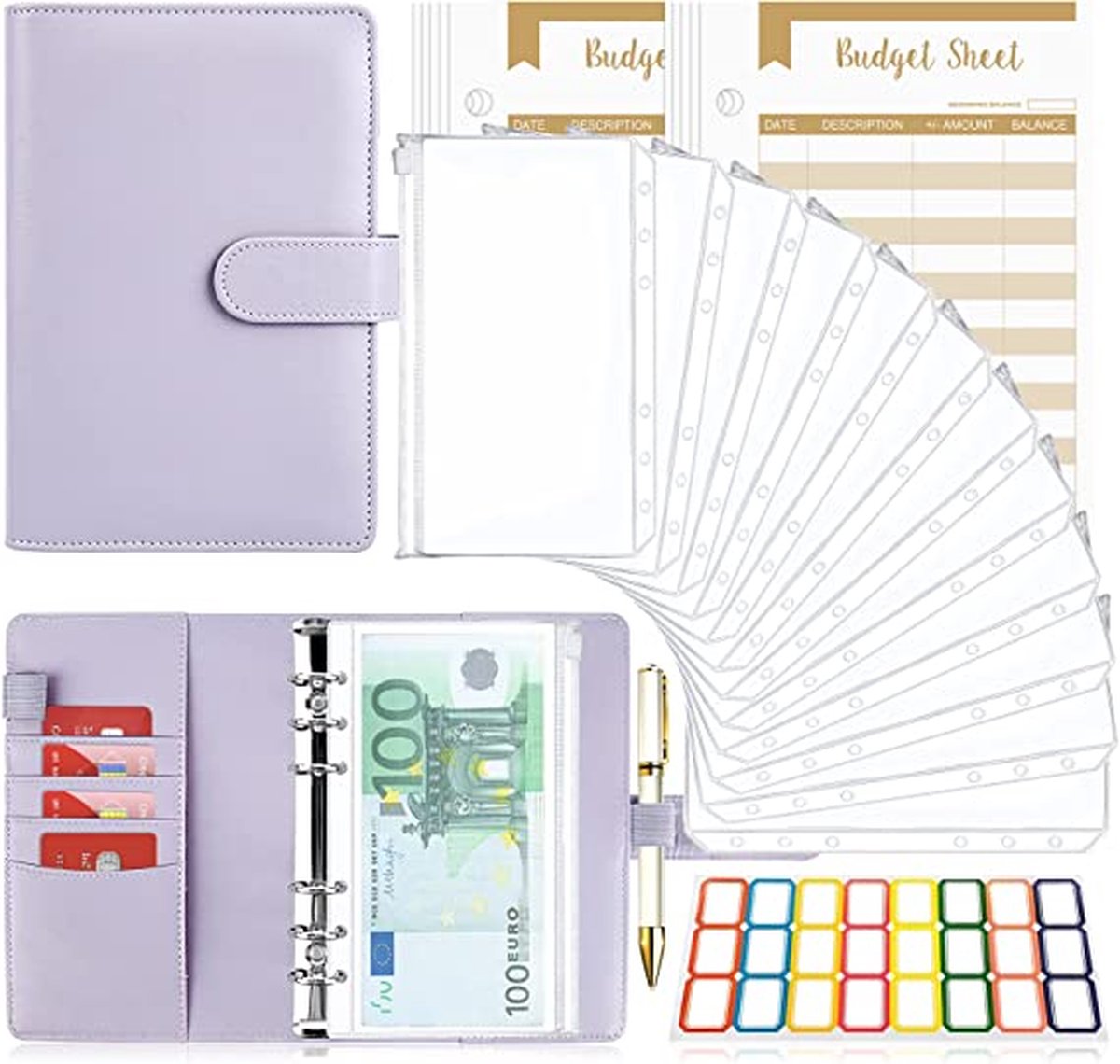 Budgetplanner - Budget planner, money sleeves, ring binder, financial planner,