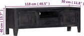vidaXL - Tv-meubel - 118x30x40 - cm - massief - mangohout - zwart