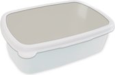 Lunch box Wit - Lunch box - Boîte à pain - Grijs - Léger - Automne - 18x12x6 cm - Adultes