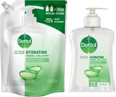 Dettol - Refill Hydrating Aloe Vera 500ML - Hydrating Aloe Vera 250ML - Voordeelverpakking