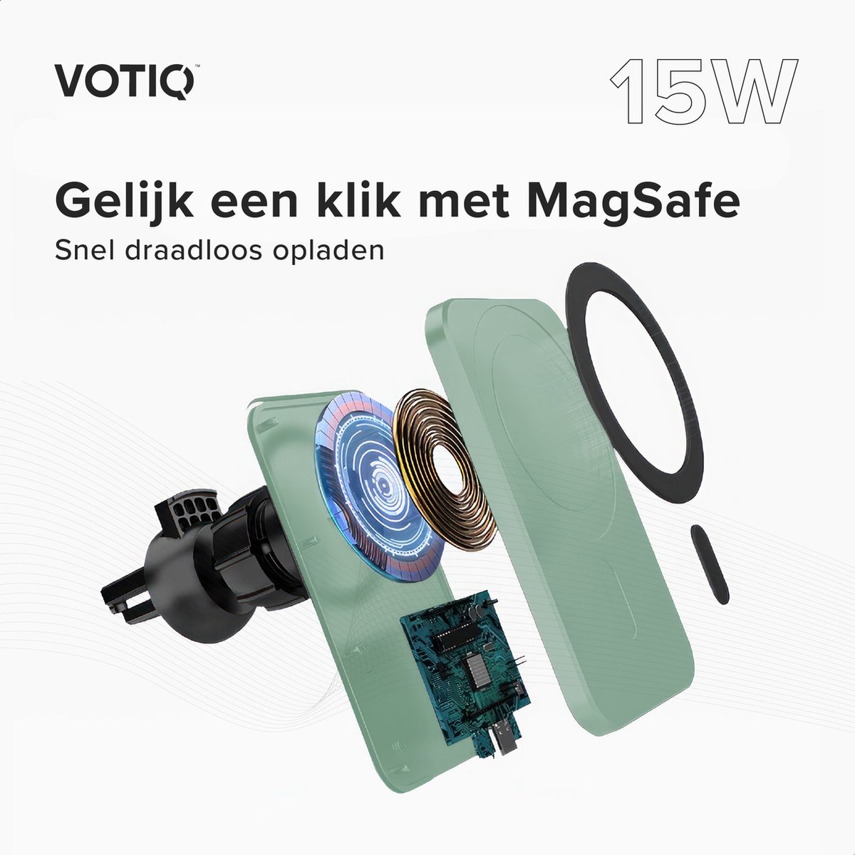 Support De Voiture Magnétique Compatible Avec IPhone 13 12 Pro Max Mini With Magsafe Case