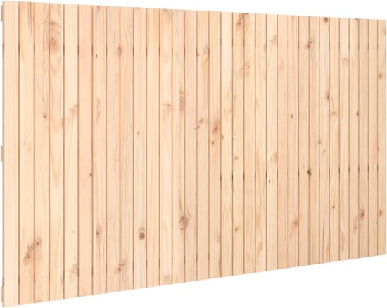vidaXL Tête de lit murale 204 x 3 x 110 cm Bois de pin massif
