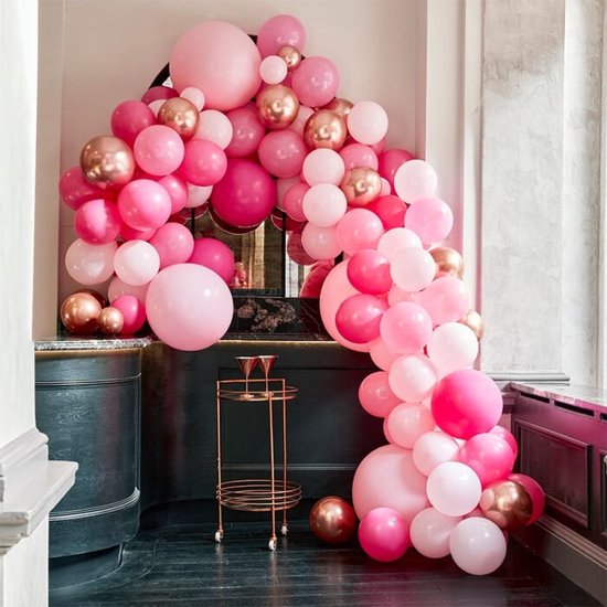 Ballonnenboog Groot Roze & Rosé Goud Ginger Ray