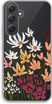 Case Company® - Hoesje geschikt voor Samsung Galaxy A54 hoesje - Painted wildflowers - Soft Cover Telefoonhoesje - Bescherming aan alle Kanten en Schermrand