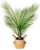 Kunstplant groot areca palm 80 cm kunstplanten groot in pot kunstpalm nep planten plastic plant decoratie (1 stuks)
