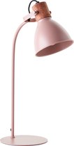 Brilliant Erena tafellamp 52cm lichtroze metaal/hout snoer schakelaar 1x A60, E27, 40 W, geschikt voor normale lamp (niet inbegrepen)
