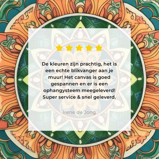Tableau sur toile 120x180 cm - Décoration murale Hippie - Mandala - Vert - Boho - Fleurs - Décoration murale salon - Décoration chambre - Accessoires chambre - Peintures