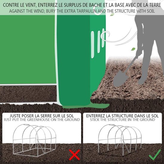 Witte folietunnel 3x10m Tuinpunt - foto van de klant, inspiraties