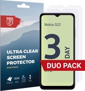 Rosso Screen Protector Ultra Clear Duo Pack Geschikt voor Nokia G22 | TPU Folie | Case Friendly | 2 Stuks