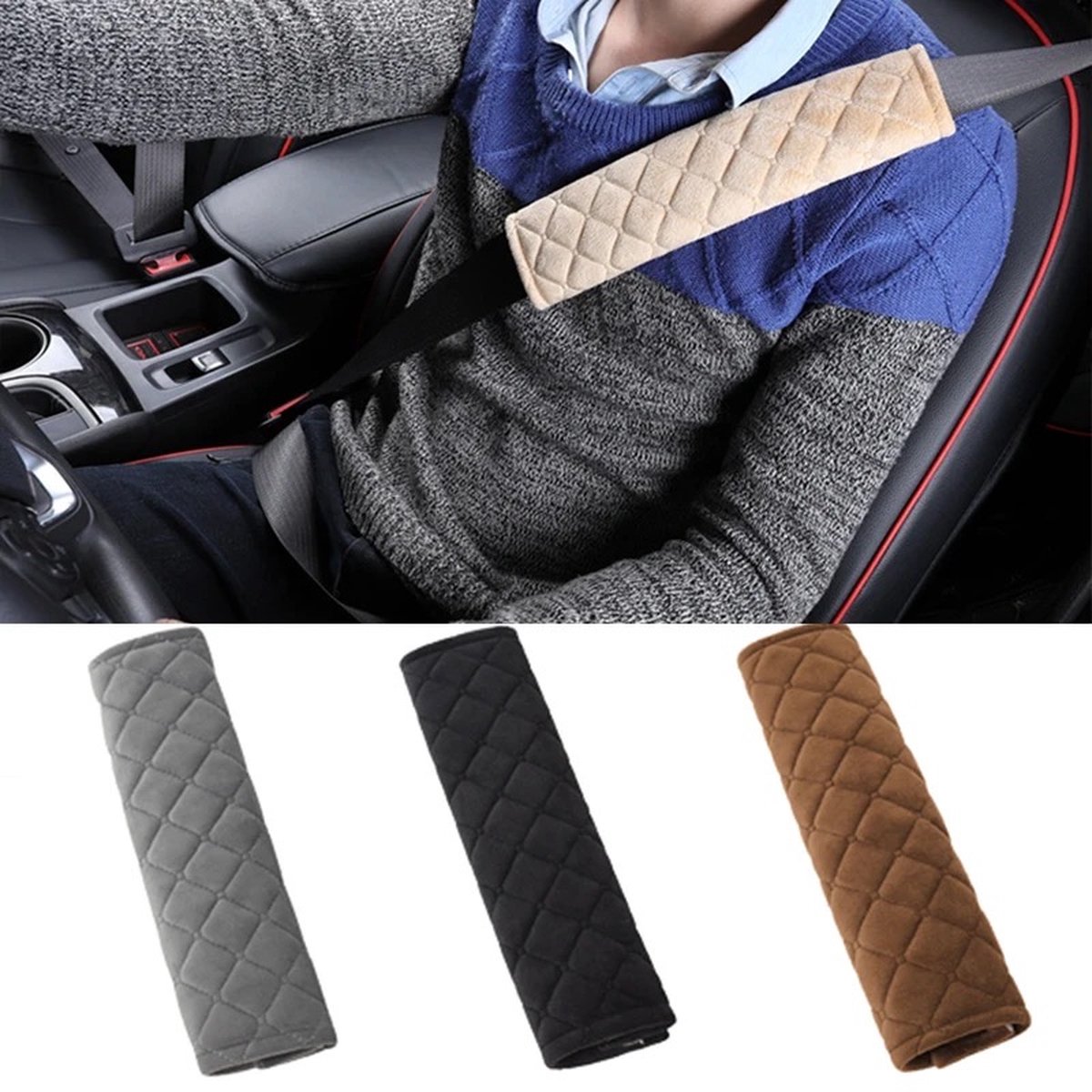 Housses de ceinture de sécurité universelles, 2 pièces, accessoires de  voiture, coussinet d'épaule, pour adultes