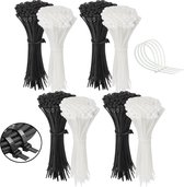 Polyamide kabelbinders, Tie Rips, zwart+wit 100x2,5 mm / 800 stuks