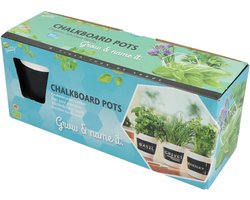 Buzzy® Kruiden Set drie witte krijt potten