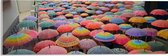 Acrylglas - Paraplu - Mensen - Regenboog - Kleuren - 60x20 cm Foto op Acrylglas (Met Ophangsysteem)