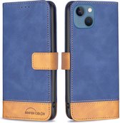 BINFEN Color Book Case - Geschikt voor iPhone 13 Mini Hoesje - Blauw