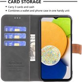 BINFEN Color Book Case - Geschikt voor Samsung Galaxy A33 Hoesje - Zwart