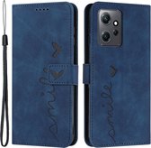 Coverup Smile Book Case - Geschikt voor Xiaomi Redmi Note 12 4G Hoesje - Blauw