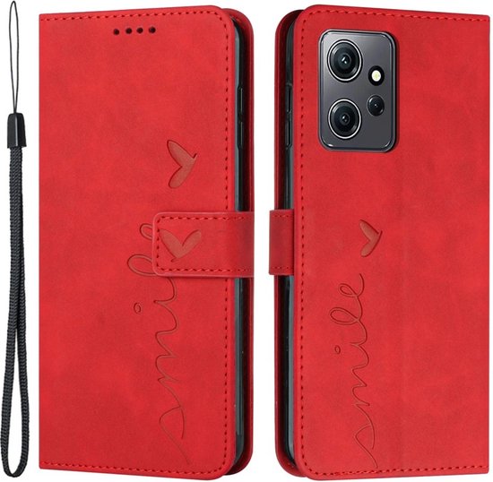 Coverup Book Case Smile - Coque Xiaomi Redmi Note 12 4G - Rouge | bol
