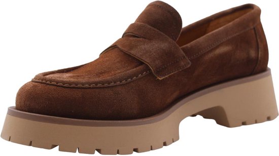 Minnetonka Kilty Suede Moc Mocassins voor dames, Bruin (Dusty Brown