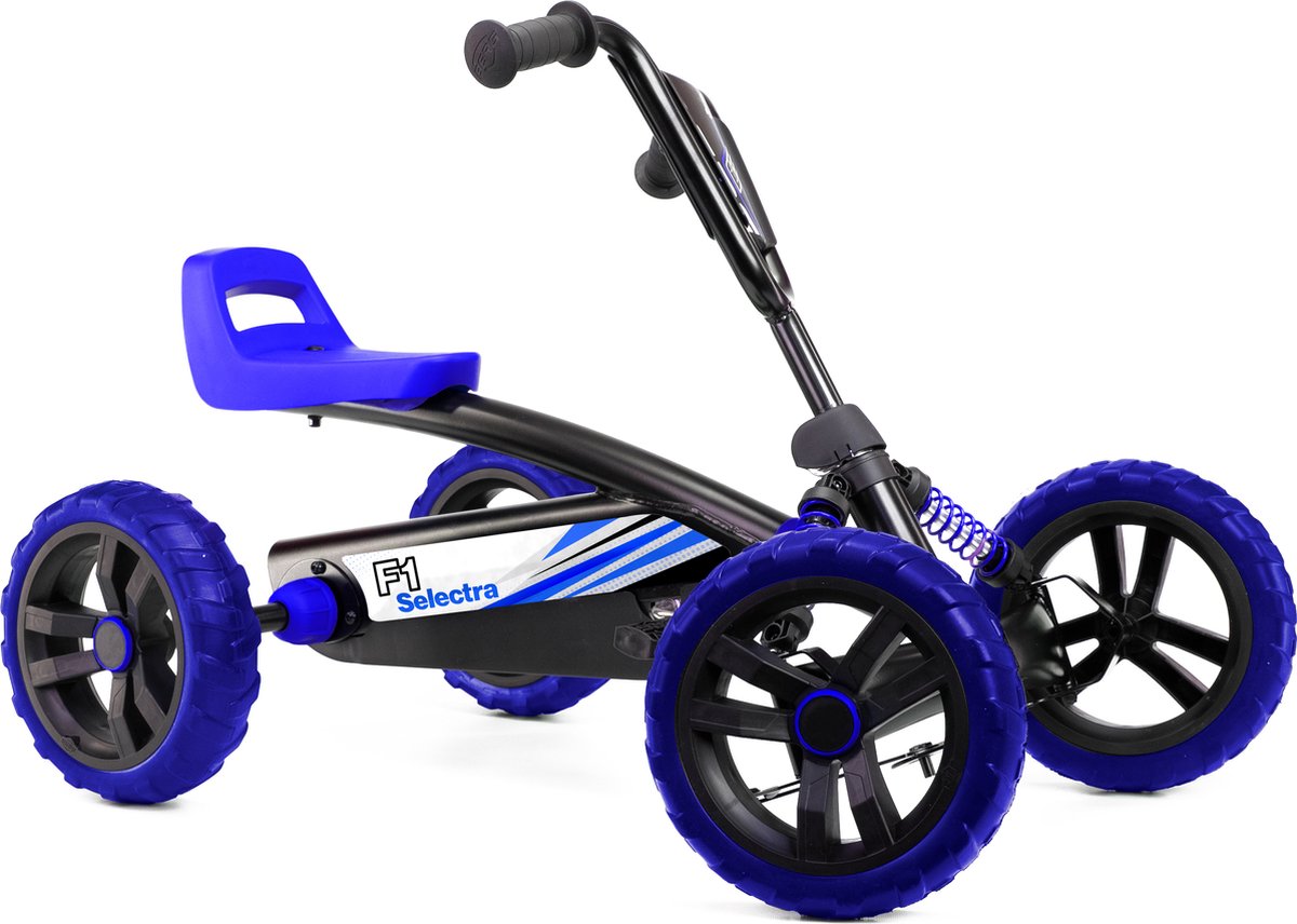 Selectra Skelter F1 Blue 2-8 jaar - Go cart met verstelbaar Zadel