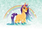 Photo Wallpaper King - Papier peint - Papier peint Papier peint photo - Unicorn - Licorne - Arc-en-ciel - Chambre de fille - Papier peint non tissé peint intissé - 416 x 254 cm