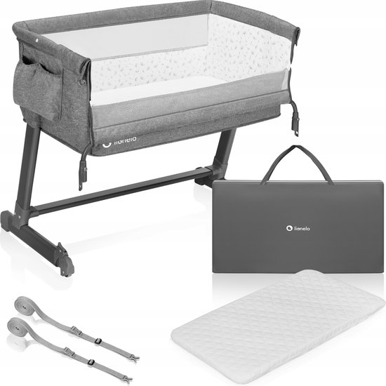 Lionelo Theo - Co-sleeper - Meegroeibed - 5-staps - tot 9kg - 2in1 - Campingbedje