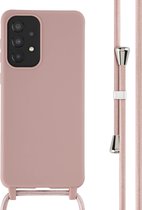 iMoshion Hoesje Met Koord Geschikt voor Samsung Galaxy A33 - iMoshion Siliconen hoesje met koord - roze