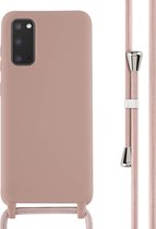 iMoshion Hoesje Geschikt voor Samsung Galaxy S20 Hoesje Met Koord - iMoshion Siliconen hoesje met koord - roze