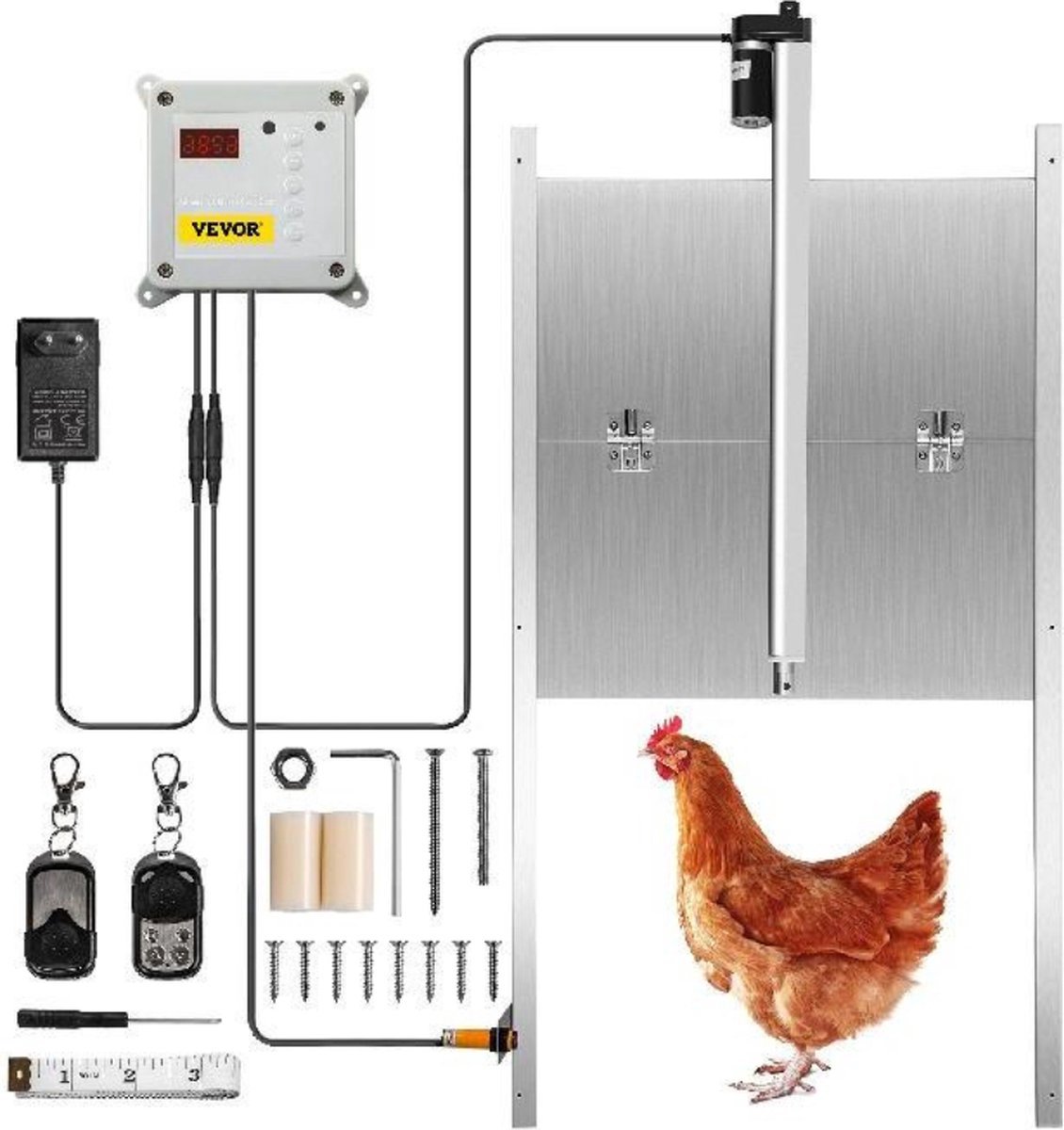 ChickenGuard 2022 Nieuw Model Extreme X5 Automatische Kippenhok Deuropener, Timer/Lichtsensor, Automatisch Stop-veiligheidsapparaat ChickenGuard 2022 Nieuw Model Extreme X5 Automatische Kippenhok Deuropener, Timer/Lichtsensor, Automatisch Stop-veiligheidsapparaat