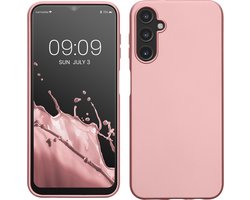 kwmobile telefoonhoesje geschikt voor Samsung Galaxy A14 5G - Hoesje voor smartphone - Back cover in metallic roségoud