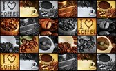 Fotobehang - Vlies Behang - I Love Coffee Collage - Koffie - 208 x 146 cm