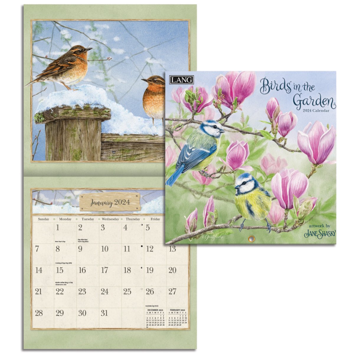 Calendrier Oiseaux du jardin 2024