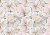 Fotobehang - Vlies Behang - Pastel Bloemen - Pastelkleuren - Kunst - 368 x 280 cm