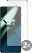 Cazy Full Cover Glass Screen Protector geschikt voor OnePlus 11 - Zwart - 2 stuks